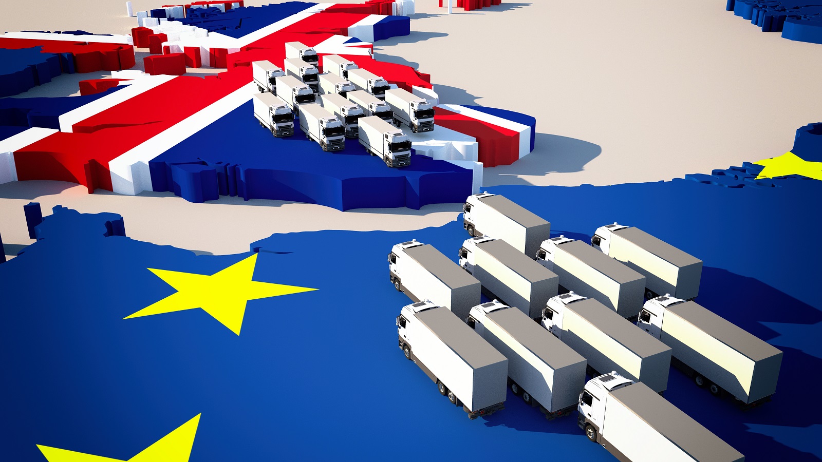 LKWs von EU Richtung Großbritannien und vice versa