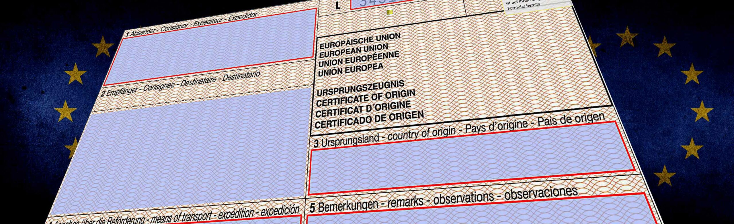 Neues Ursprungszeugnis 2019