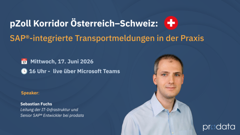 pZoll Korridor Österreich–Schweiz: SAP®-integrierte Transportmeldungen in der Praxis
