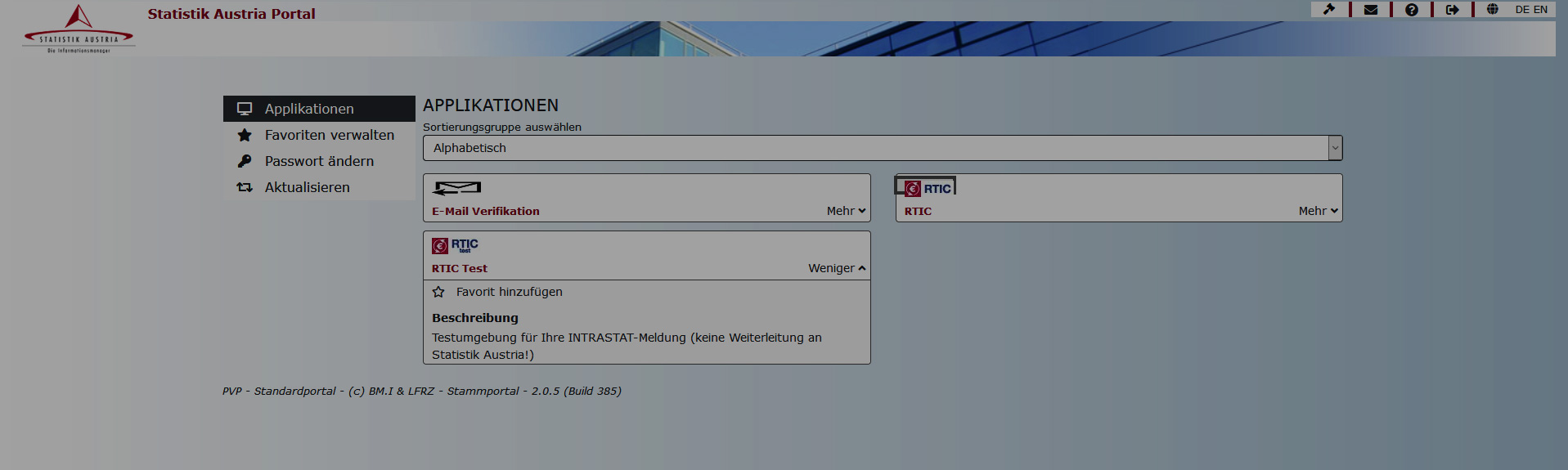Statistik Austria Portal Entry