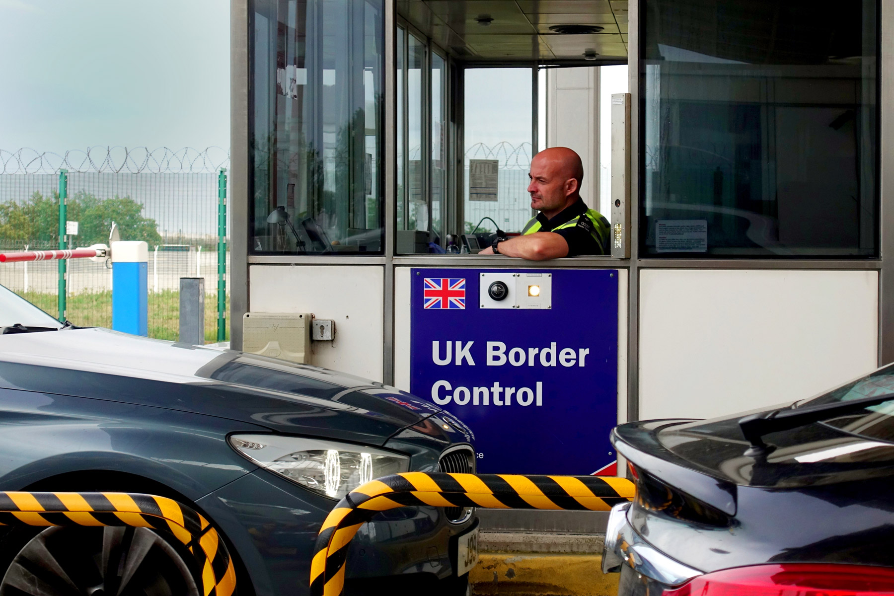 Grenzkontrollhäuschen an britscher Grenze